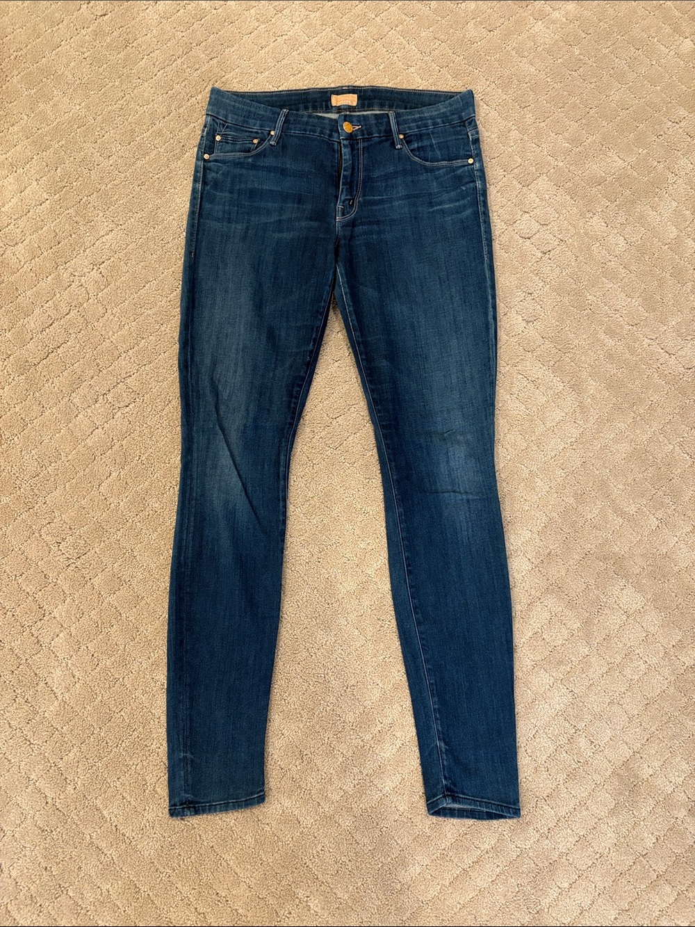 MOTHER Dark Indigo Skinny Jeans